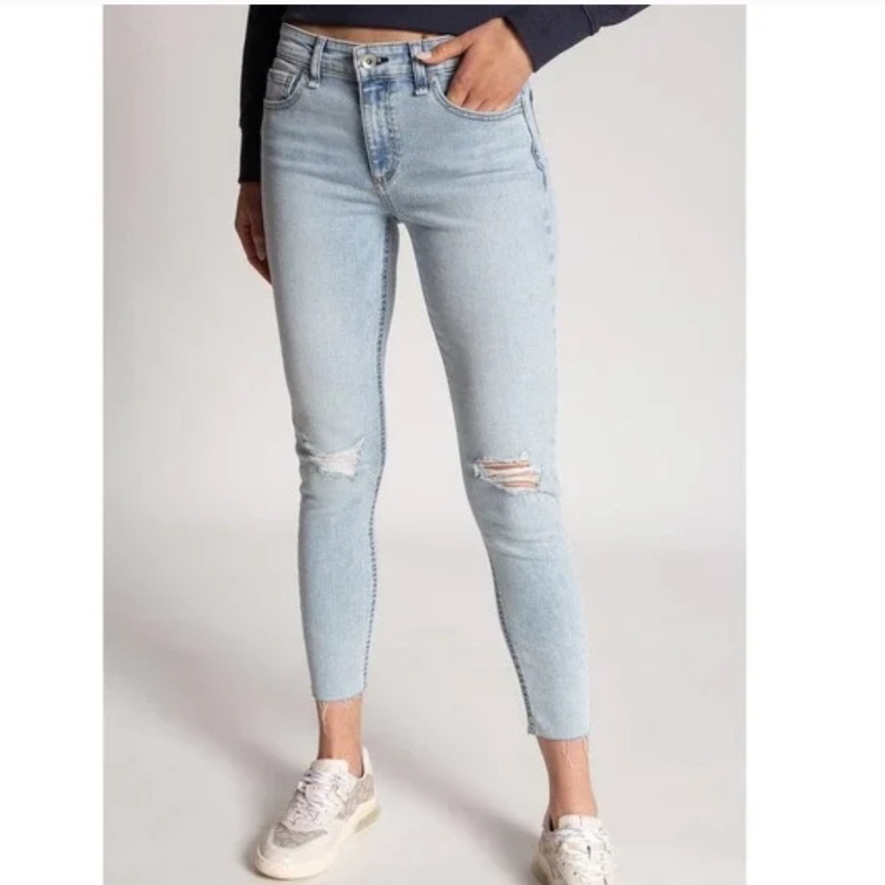 Rag & Bone Cate Mid Rise Montauk Jeans with Distressed Detail